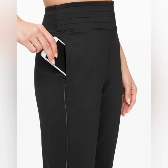 Fleece Lined Black Joggers - Picture 3 of 11